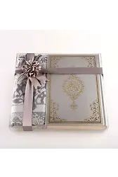 Seccade + Tesbih + Kuran Hediye Seti (Çanta Boy, Yeni Cilt, Gri)