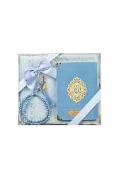 Yasin + Seccade + Tesbih Hediye Seti (Çanta Boy, Raşel Cilt, ŞemsLafzatullah, Bebe Mavi)