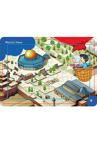 4-6 Yaş Değerli Mekanlar Mescidi Aksa Puzzle 42 Parça