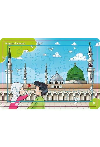 4-6 Yaş Değerli Mekanlar Mescidi Nebevi Puzzle 42 Parça