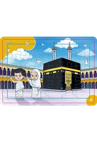 4-6 Yaş Değerli Mekanlar Kabe Puzzle 42 Parça