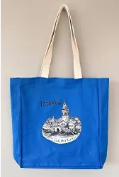 Bez Çanta Mavi Galata Kulesi