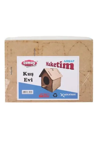 Esmay Ahşap Maketim 3d Kuş Evi Demonte