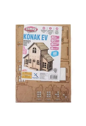 Esmay Ahşap Maketim 3d Konak Ev Demonte