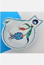 İznik Çini Çerezlik Turkuaz Lale