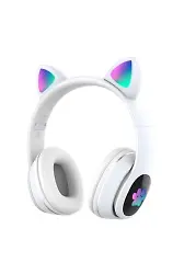 Lapas P40 Kedi Kulaklı Tasarımlı Rgb Işıklı Bluetooth Kulaklık