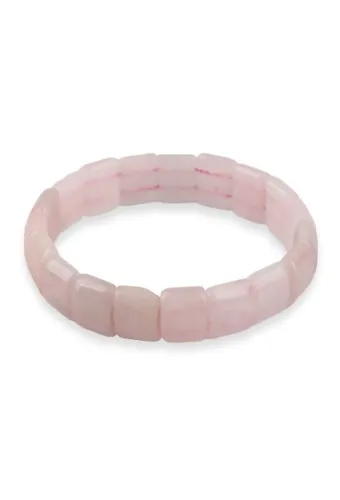 Pembe Kuvars Taşı Doğal Bileklik