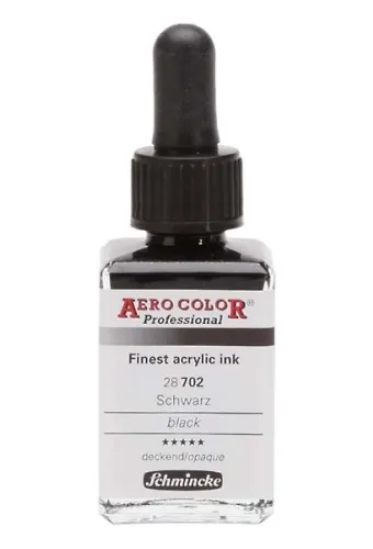 Schmincke Aero Color Aklirik Mürekkep 28 Ml 702 Black
