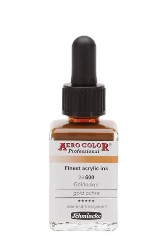 Schmincke Aero Color Akrilik Mürekkep 28 Ml 600 Gold Ochre