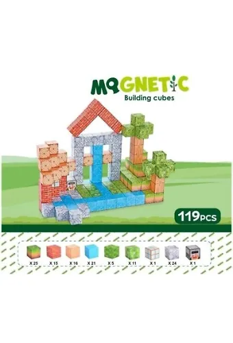 Seher Magnet Küp Yapı Blok Set 119 Prç