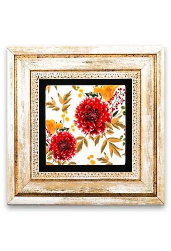 Taş Duvar Tablo 20*20 Cm Kasımpatı