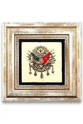 Taş Duvar Tablo 20*20 Cm Osmanlı Arması