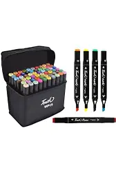 Touch Sketc 60 Renk Cift Taraflı Fırça Uçlu Marker Kalem Seti