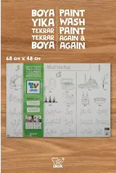 Yıkanabilir Elifba Med Harfleri Tenvin 48*68