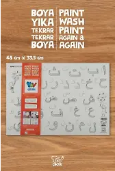 Yıkanabilir Elifba Masa Matı 33*48
