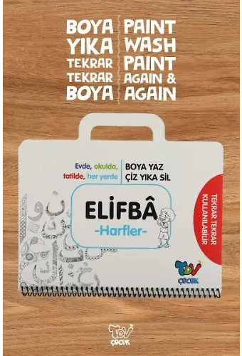 Yıkanabilir Elifba Harfler Çanta Kitap
