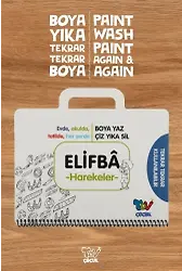 Yıkanabilir Elifba Harekeler Çanta Kitap