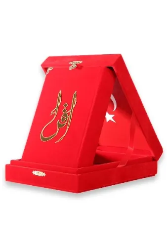 Kuranı Kerim Orta Boy (kadife Kutulu Kırmızı)