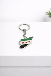 Suriye Bayrağı Metal Anahtarlık