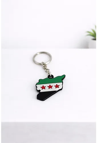 Suriye Bayrağı Silikon Anahtarlık