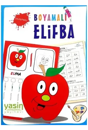 Çıkartmalı Boyamalı elmalı Elifba
