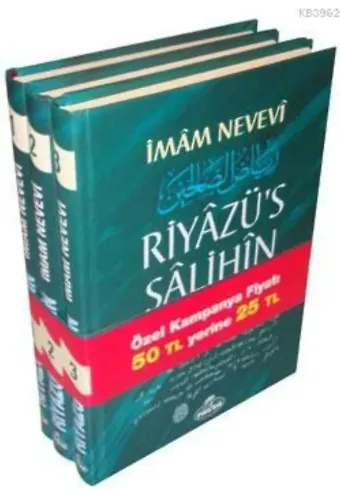 Riyazü's Salihin (3 Cilt Takım-Küçük Boy-Şamua-Ciltli)