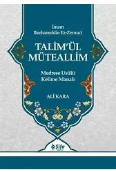 Talimül Müteallim Medrese Usulü Kelime Manalı