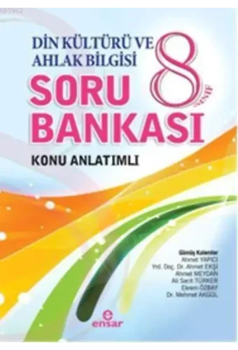 8. Sınıf Din Kültürü ve Ahlak Bilgisi Soru Bankası
