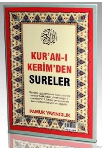 Kuranı Kerimden Sureler (Yas-010, Orta Boy, Arapça)