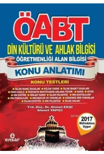 ÖABT Din Kültürü ve Ahlak Bilgisi Öğretmenliği Alan Bilgisi Konu Anlatımı