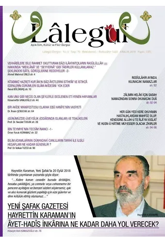 Lalegül Dergisi Aralık 2018 Sayısı