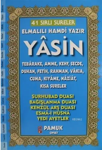 41 Sırlı Sureler Yasin Tebareke Amme Camii Boy; (Yas-226)
