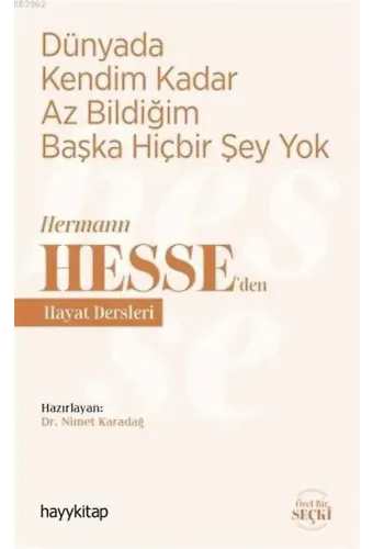 Dünyada Kendim Kadar Az Bildiğim Başka Hiçbir Şey Yok; Hermann Hesse'den Hayat Dersleri