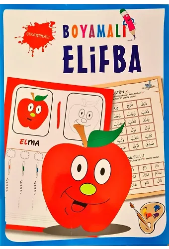 Çıkartmalı Boyamalı elmalı Elifba