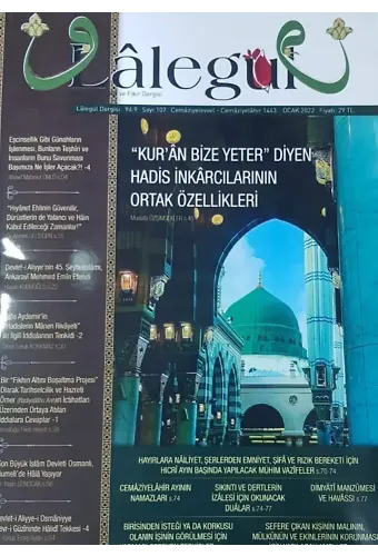 Lalegül Dergisi Ocak 2022 Sayısı