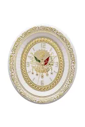 Osmanlı Armalı Saat (Beyaz-Sarı, 32x37)