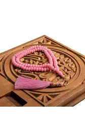 Rondelalı Tesbih Pudra Pembe (99lu - 8mm)