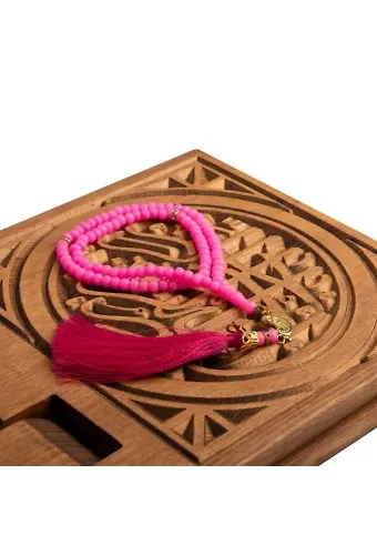 Akrilik Özel Tasarım Pembe Tesbih (99lu - 6mm)