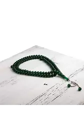 Koyu Yeşil Mono Tesbih 99lu 14mm