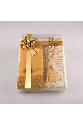 Tesbih Seccade Şal Set (Gold)