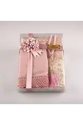 Tesbih Seccade Şal Set (Pudra Pembe)