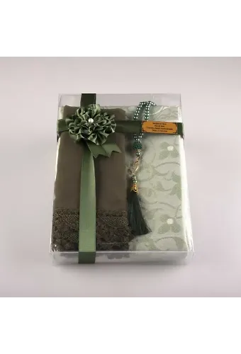 Tesbih Seccade Şal Set (Yeşil)