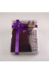 Tesbih Seccade Şal Set (Mor)