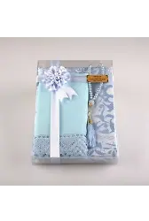 Tesbih Seccade Şal Set (Bebe Mavi)