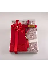 Tesbih Seccade Şal Set (Kırmızı)