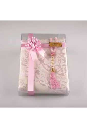 Tesbih Seccade Seti (Toz Pembe)