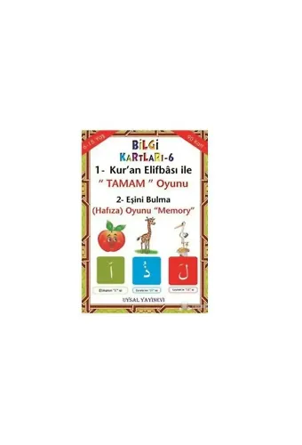 Bilgi Kartları - 6 (4+ Yaş) Elifba Oyunları