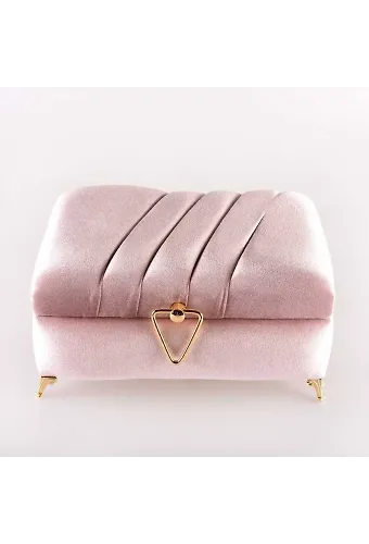 Çizgili Kutu Çeyizlik, Şal + Seccade + Tesbih + Kuran Hediye Seti (Hafız B. Kadife, P.Pembe)