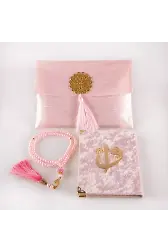 Şantuk Çantalı Tesbih + Yasin Hediye Seti (Çanta Boy, ElifVav, Raşel, Bebe Pembe)