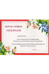 Kuranı Kerime Geçiş Belgesi